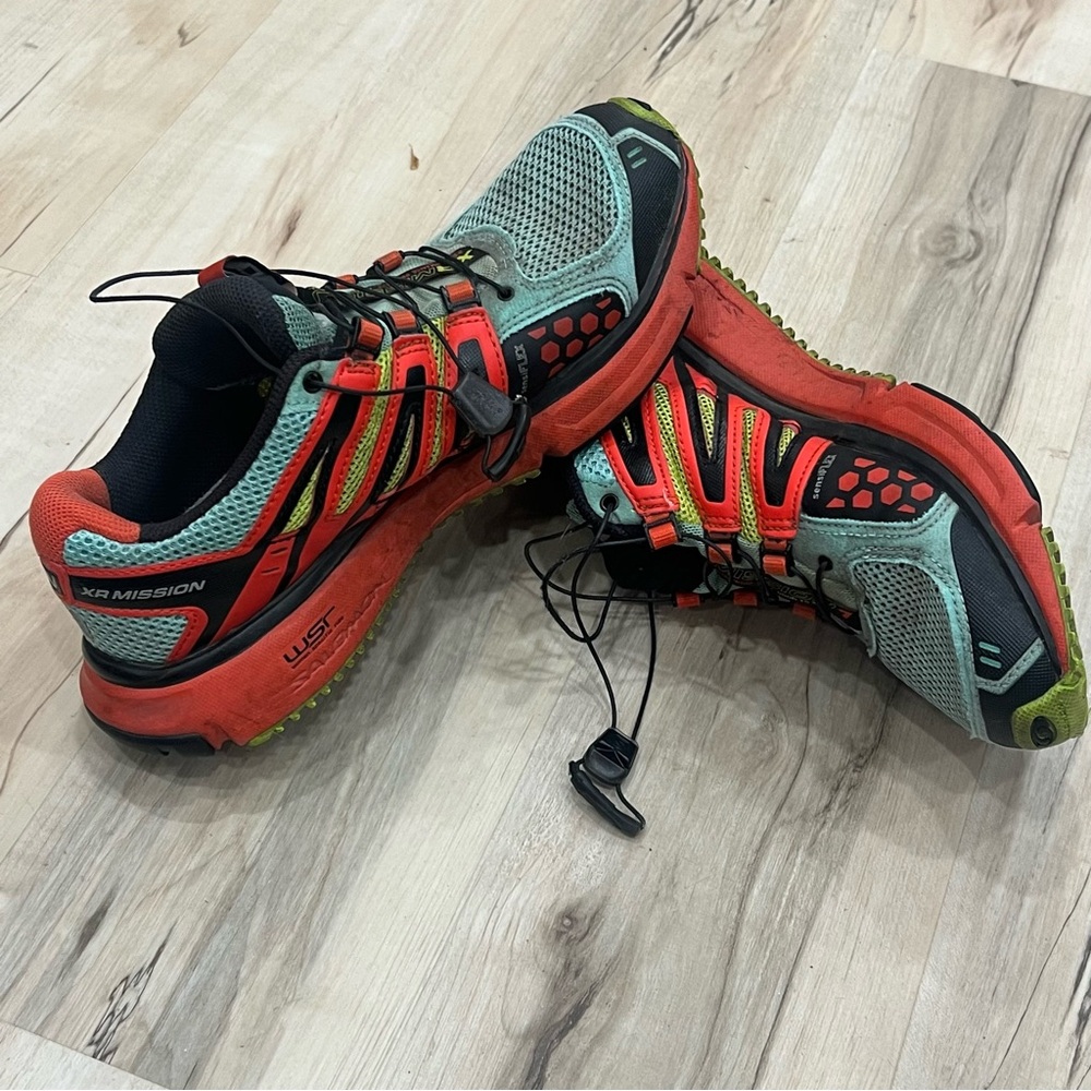 Salomon XR Mission 9.5 Trail Running hiking bight tennis Shoe off road XC dirt - Picture 10 of 15